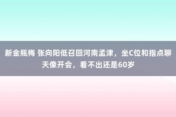 新金瓶梅 张向阳低召回河南孟津，坐C位和指点聊天像开会，看不出还是60岁