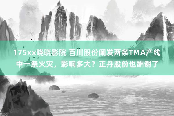 175xx晓晓影院 百川股份阐发两条TMA产线中一条火灾，影响多大？正丹股份也酬谢了