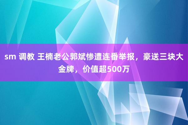 sm 调教 王楠老公郭斌惨遭连番举报，豪送三块大金牌，价值超500万